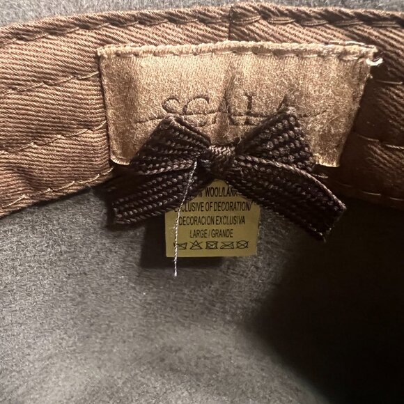 Scala Bristol Soft Wool Fedora Hat in Brown, Size Large - Picture 8 of 10